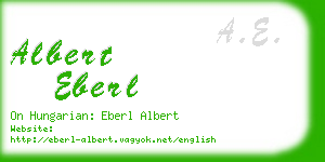albert eberl business card